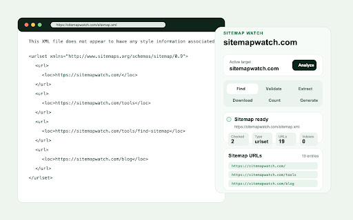 Sitemap Watch screenshot 1