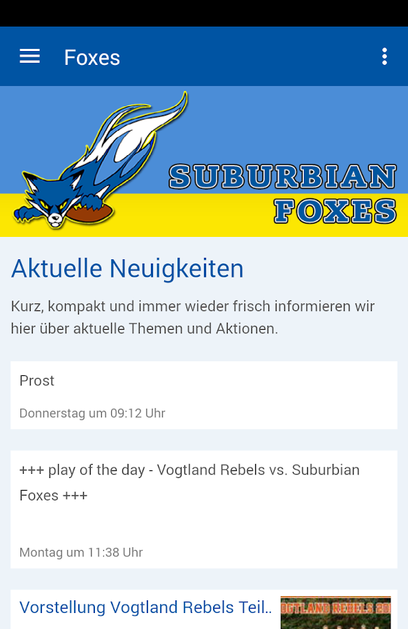 Suburbian Foxes e.V. Radebeul Screen 3