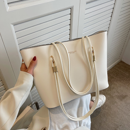 Title 2, New Portable Tote Bag, Large Capacity Solid Col...