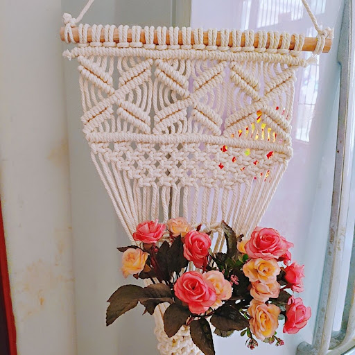 Title 3, Nordic Style Woven Cotton Hanging Basket, Garde...