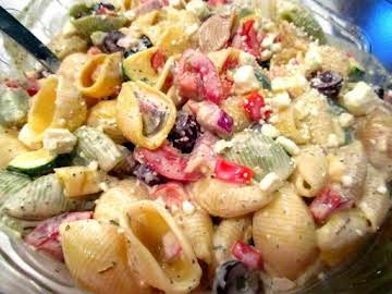 ~ Awesome Greek Pasta Salad ~ Cassies