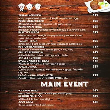 Madaari menu 