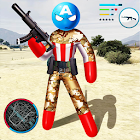 Army Capitaine american Stickman Rope Hero OffRoad 1.1