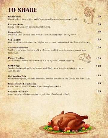 R Restro Cafe menu 