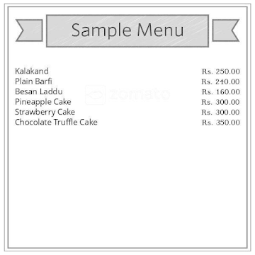 Gupta Sweets menu 