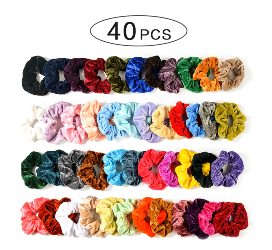 Bandeau de tête en velours doré 40 couleurs, idéal pour des coiffures élégantes et confortables, parfait pour chaque occasion.