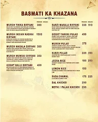 Indian Kadhaai menu 3