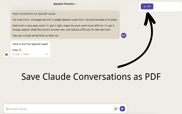 Claude Assistant - Save Conversations