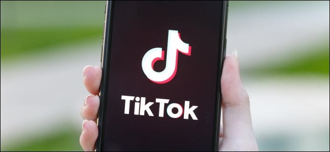 The TikTok logo on an iPhone X.