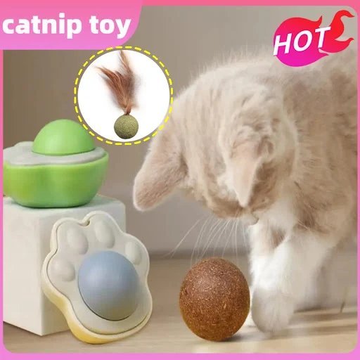 Cat Mint Ball Catnip Wall Balls Toys for Cats Gatera Grass Cat Snack Clean Mouth Tooth Cleaning Toys Supplies Cats Acces