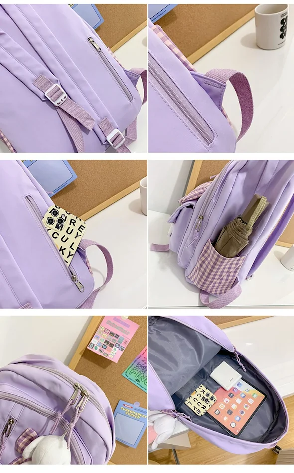 Sac à Dos Style Ins Mori pour Collégiens Idéal pour l'École Résistant et Spacieux Design Tendance et Confortable pour Étudiants