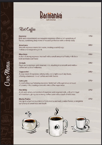 Barmanka Cafe menu 