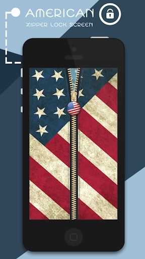 American Zipper Lock Screen