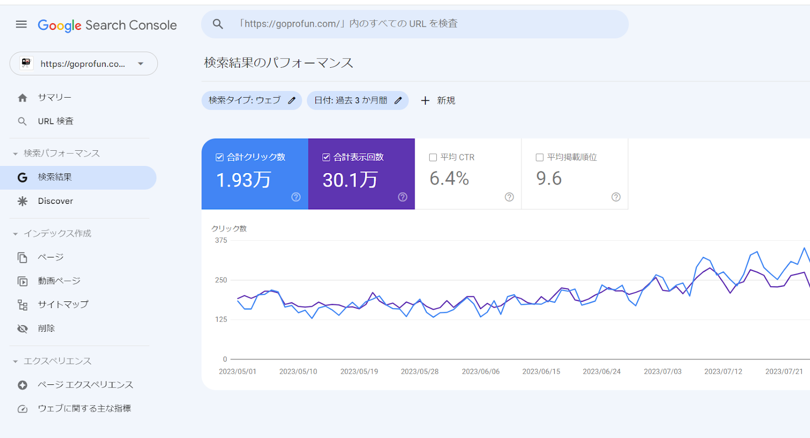 Google サーチコンソール の公式サイト