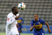 Rooi Mahamutsa (L) during the Absa Premiership match between Cape Town City FC and Free State Stars at Athlone Stadium on November 01, 2017 in Cape Town, South Africa. 