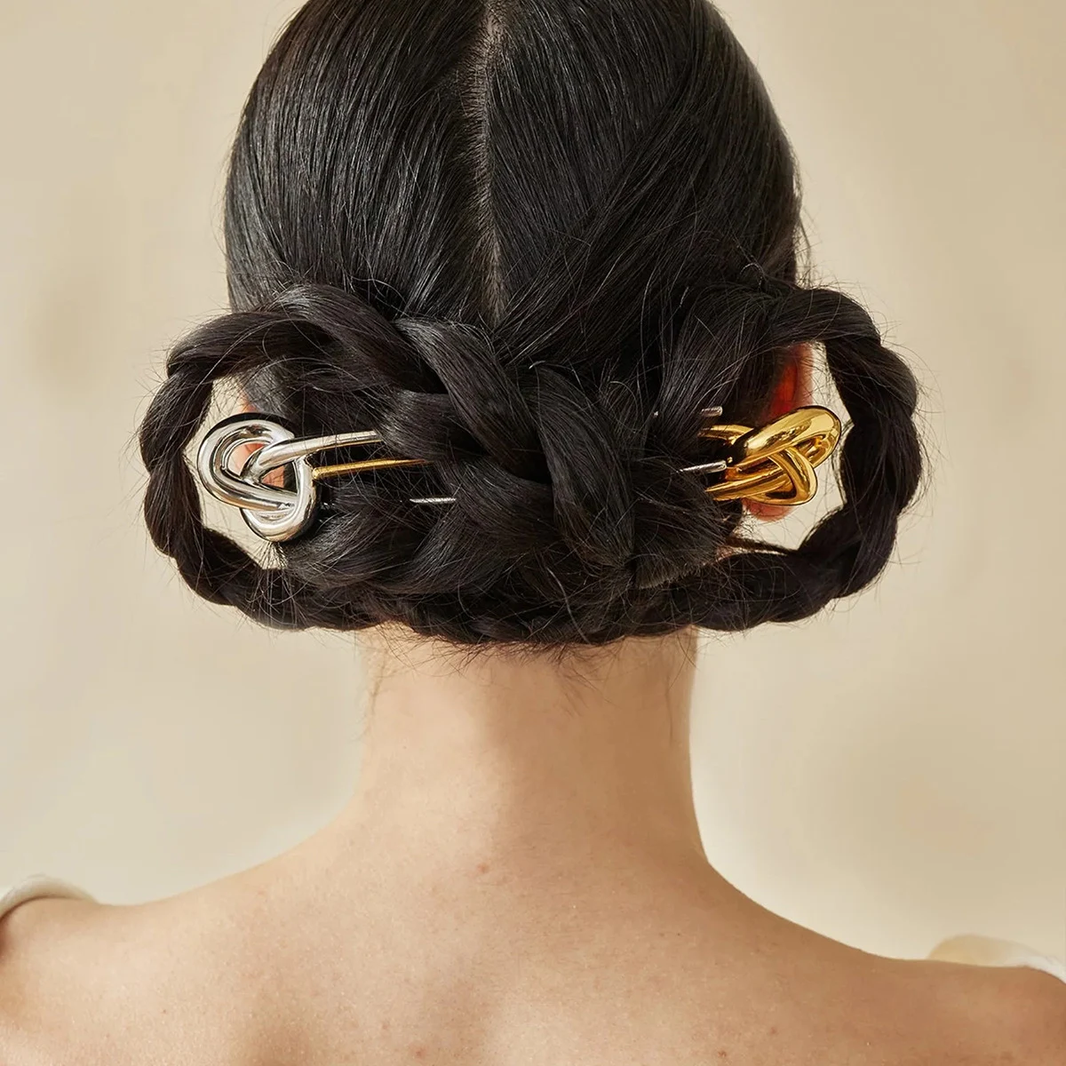Title 11, Elegante haarspeld, 18K goud roestvrij staal, E...