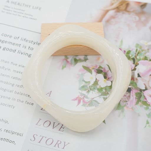 Title 8, Marbling Acrylic Bracelet Shaped Irregular Squa...