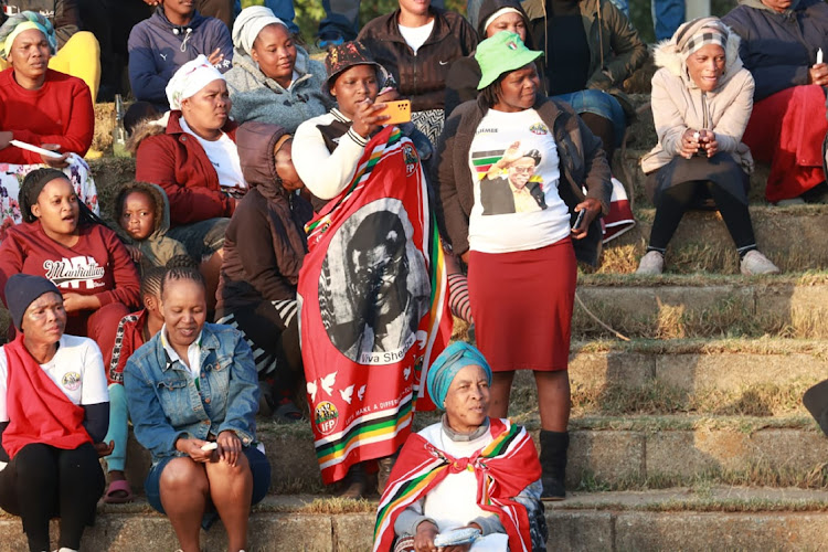 IFP members at Dube hostel in Soweto mourn the passing of founding president Prince Mangosuthu Buthelezi.