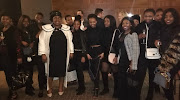 Principal Khuselwa Nopote, in white, with some of the Sinenjongo High School matric pupils at the Fabulous Woman Awards.