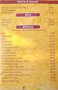 Bawarchi menu 1