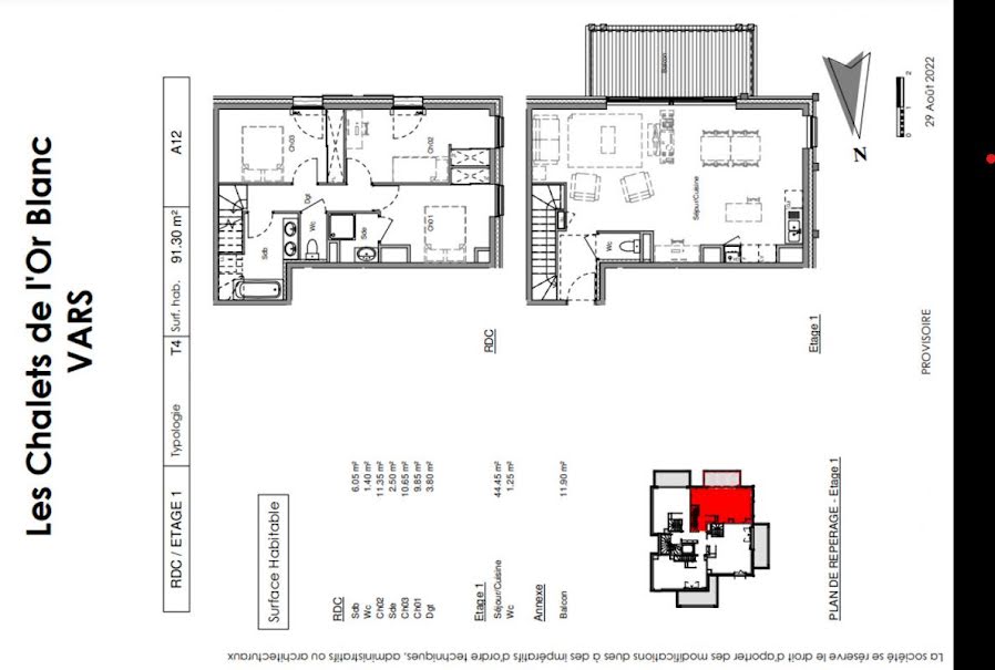 Vente appartement 4 pièces 91.1 m² à Vars (05560), 630 000 €