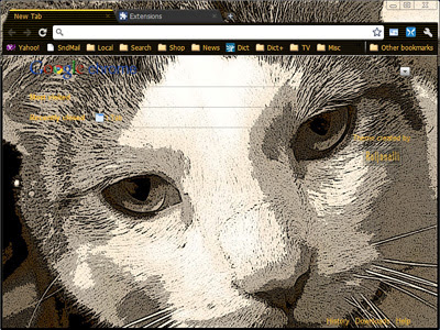 OpticAmber SepiaCat1280 Theme chrome extension