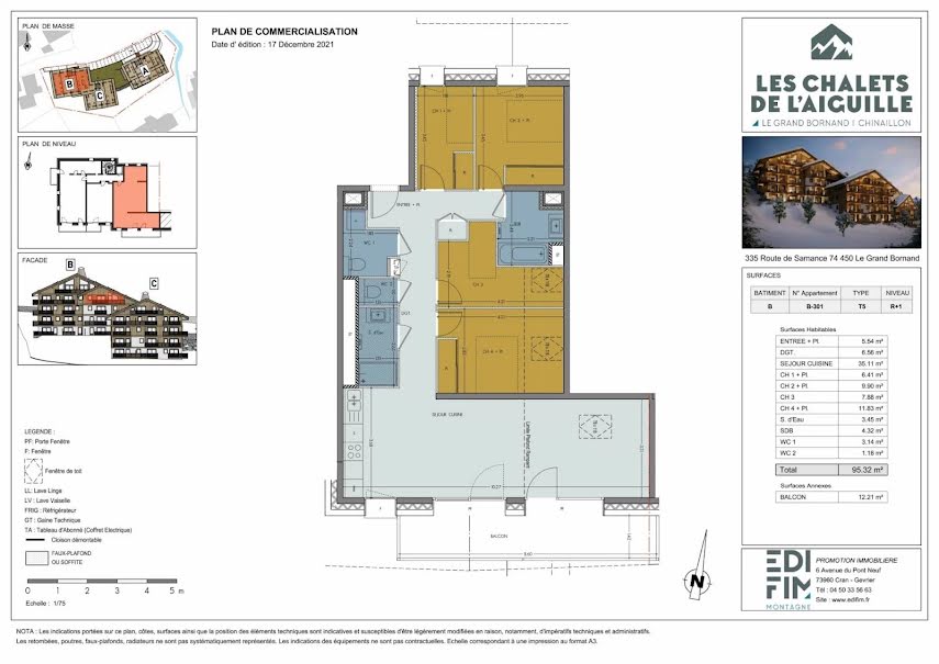 Vente appartement 5 pièces 95.32 m² à Le Grand-Bornand (74450), 642 500 €