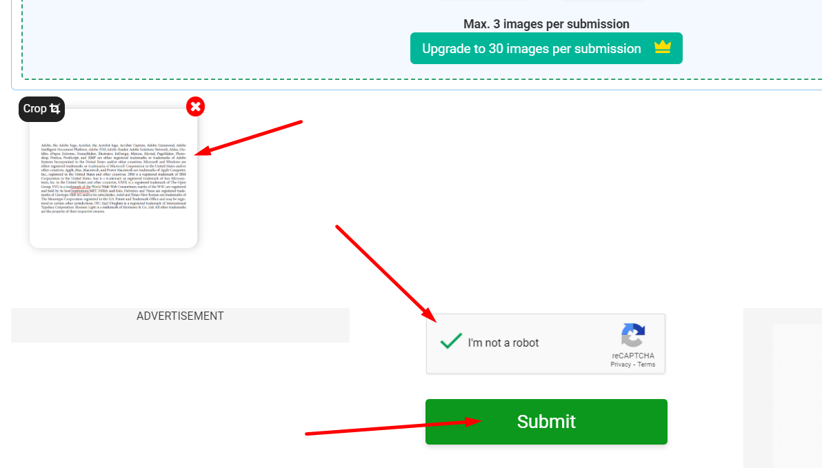 complete the reCAPTCHA