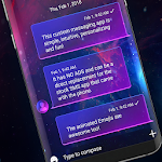 Cover Image of Скачать Неоновая светодиодная тема SMS Messenger 2.0.12 APK