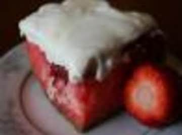 Strawberry  Custard Cake