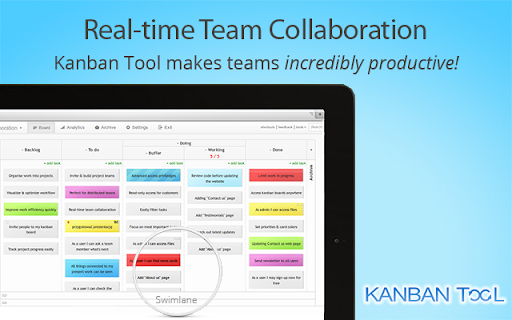 Real-time Team Collaboration Kanban makes teams incredibly productive! KANBAN 