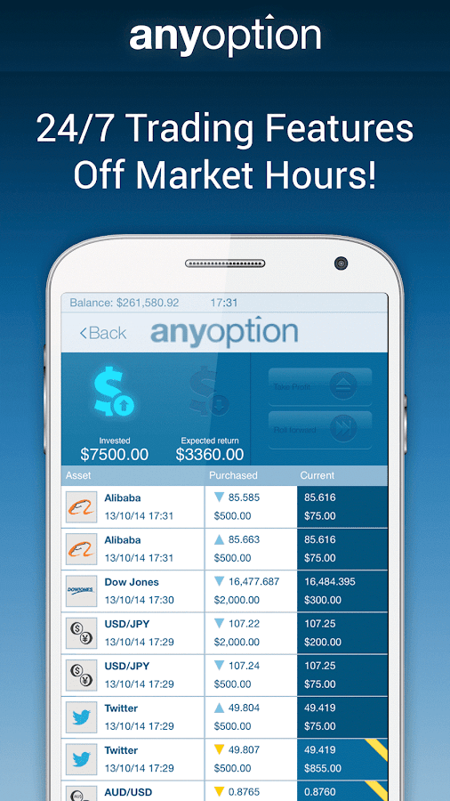 binary options android app