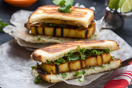 Grilled Aloo Tikki Sandwich