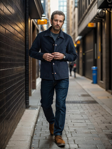 Title 11, Large Pocket Casual Jacket Simple Coat Everyday...