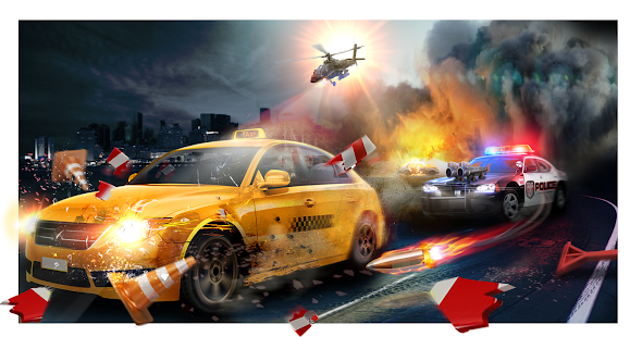 Police Chase -Death Race Speed Car Shooting Racing Screenshot