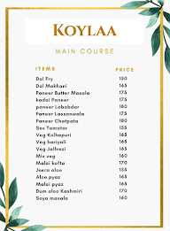 Koylaa menu 1