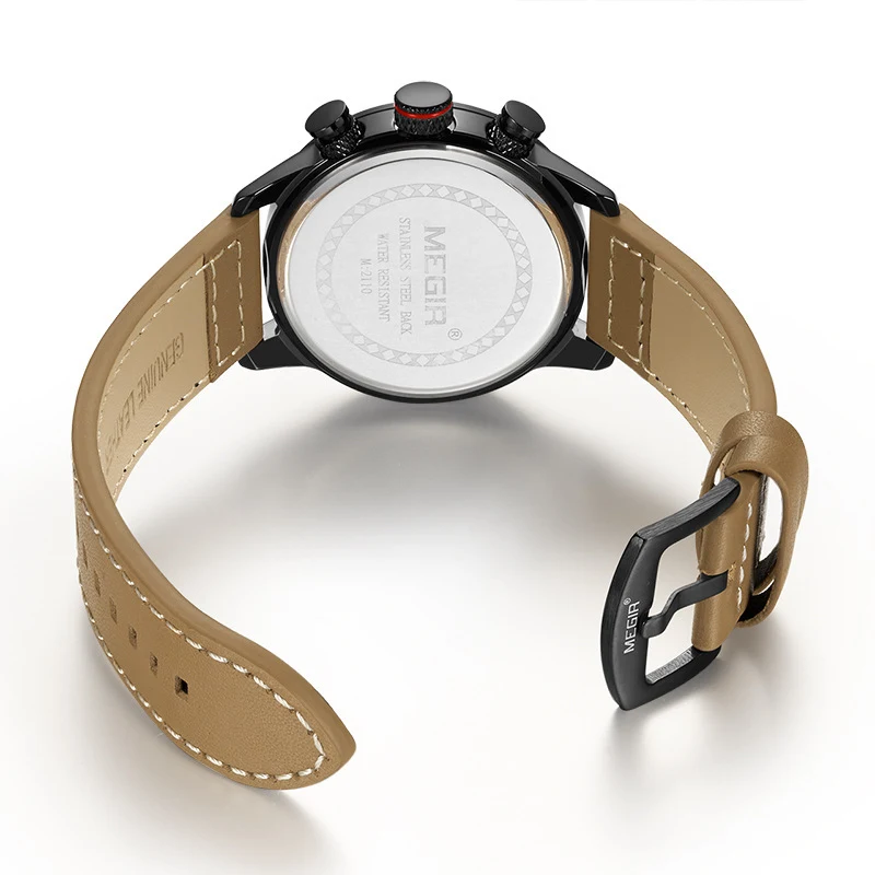 Montre militaire sport multifonction Chronographe Calendrier Quartz. Idéale pour les activités sportives, précise et résistante.