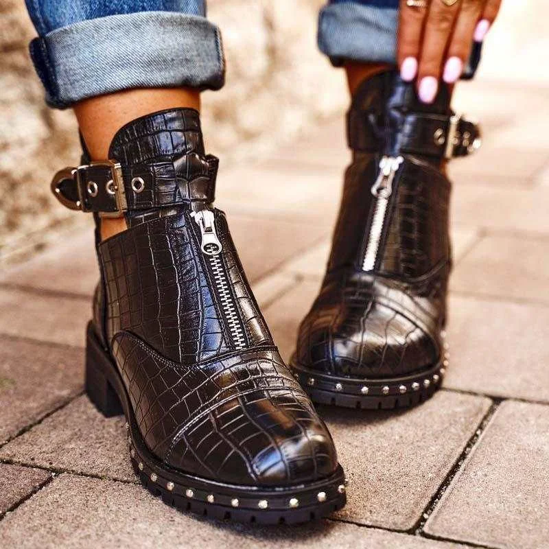 Title 4, Bottines Martin confortables dhiver avec bout ...