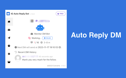 IGAutoReplyBot - DM Auto Reply Bot for IG