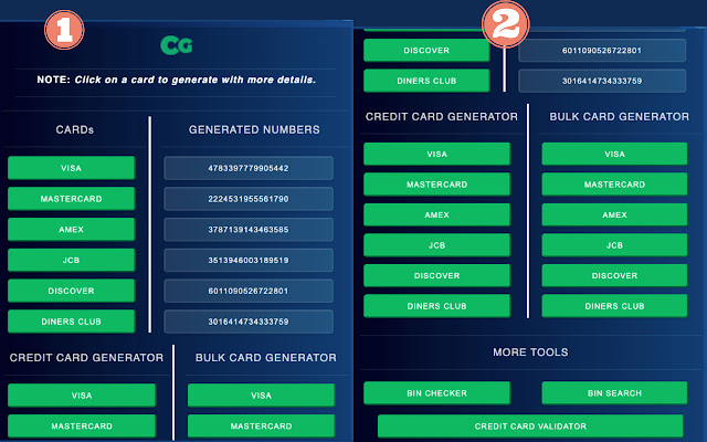 Credit Card Generator Tool