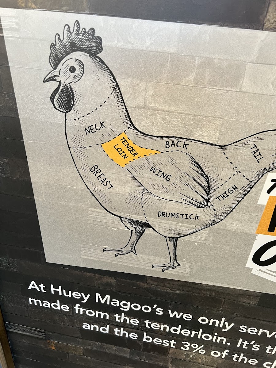 Huey Magoo's Chicken Tenders gluten-free menu