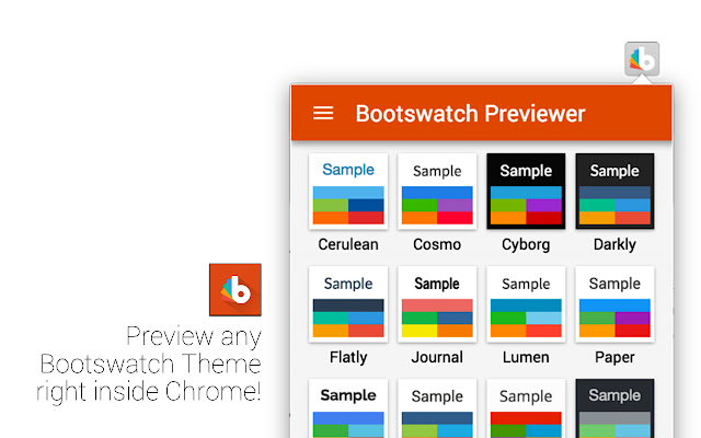 Bootswatch Previewer chrome extension