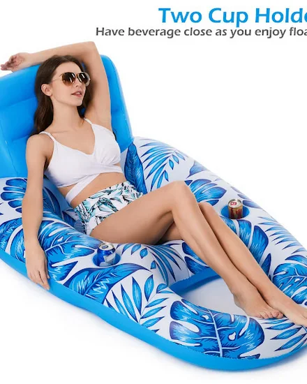 Floating Water Hammock Recliner Foldable Inflatable Swimm... - 3