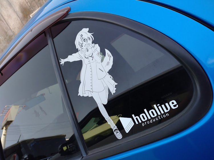 マーチのhololive・痛車・VTuber・12SR・自作ステッカーに関するカスタム事例の投稿画像1枚目