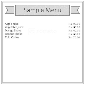 Prem Juice & Shake menu 