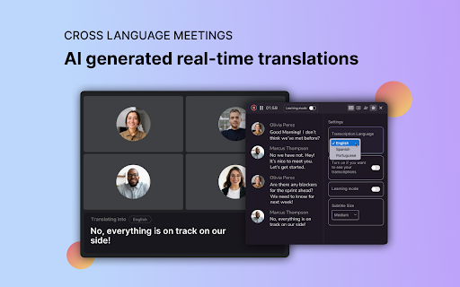 Viva Translate: Transcribe Google Meets & Browser Audio