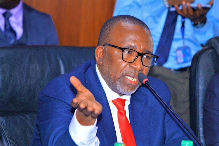 Agriculture CS Mithika Linturi answers audit questions from the Agriculture committee in Parliament on March 22