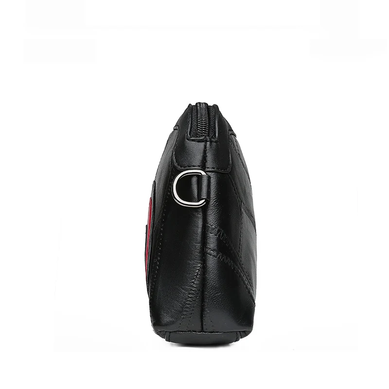 Bolso de hombro de cuero para mujer con costuras en contraste, elegante y versátil, perfecto para uso diario y ocasiones especiales.