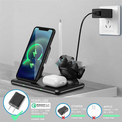 Title 1, iPhone Smartwatch Headset Wireless Charger Expe...