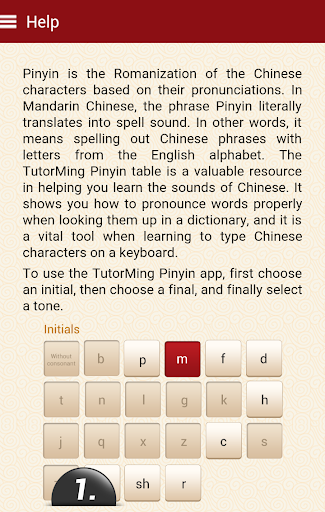 Pinyin Table